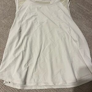 Lululemon Athletica Cream Sleeveless Tank Top